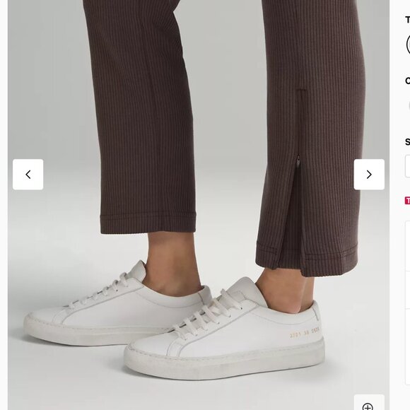 NWT Ribbed Softstreme Zip-Leg HR Crop 25" Sz 6 - Picture 5 of 9